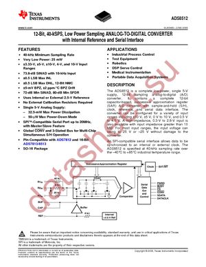 ADS8512IDWR datasheet  